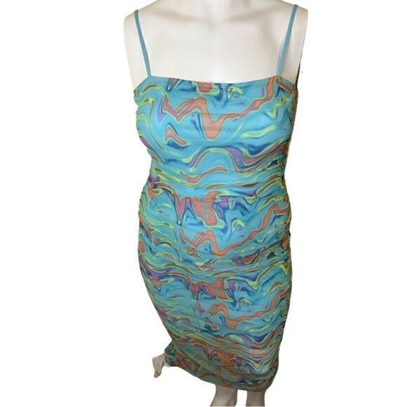 NWT Psychedelic Bodycon Dress - Picture 1 of 5